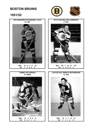 NHL bos 1951-52 foto hracu4