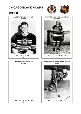 NHL chc 1954-55 foto hracu5