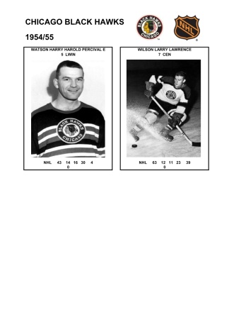 NHL chc 1954-55 foto hracu8