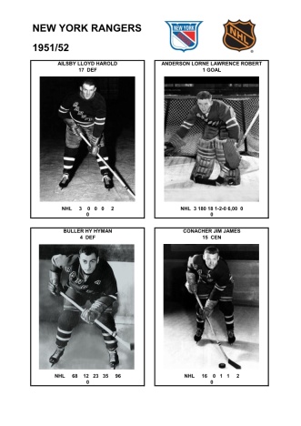 NHL nyr 1951-52 foto hracu1