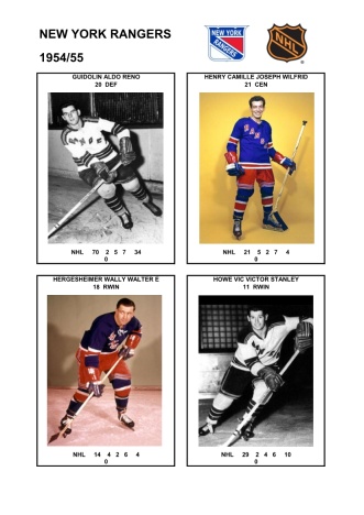 NHL nyr 1954-55 foto hracu3