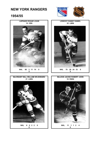 NHL nyr 1954-55 foto hracu5