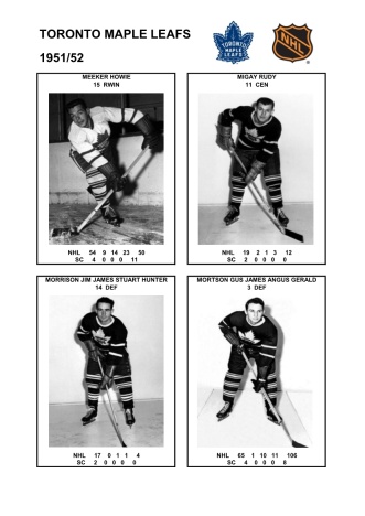 NHL tor 1951-52 foto hracu5