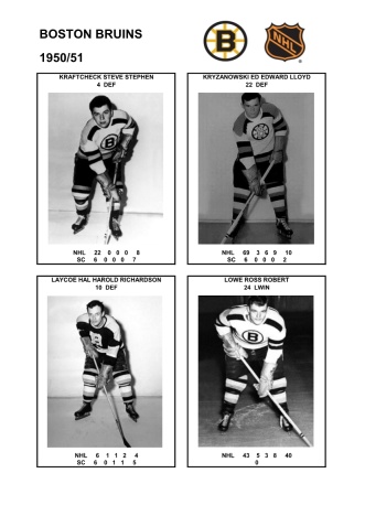 NHL bos 1950-51 foto hracu4