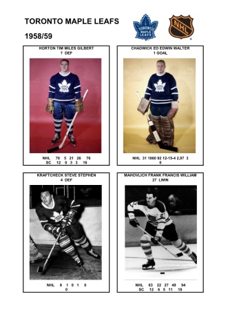 NHL tor 1958-59 foto hracu4