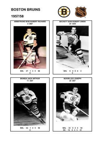 NHL bos 1957-58 foto hracu1