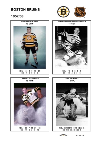 NHL bos 1957-58 foto hracu4