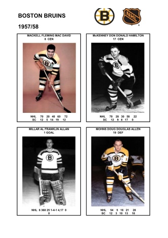 NHL bos 1957-58 foto hracu5